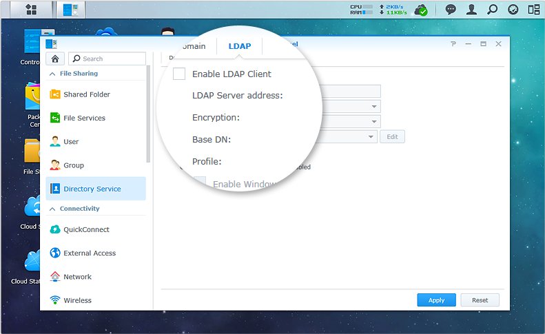 DSM panel de administración